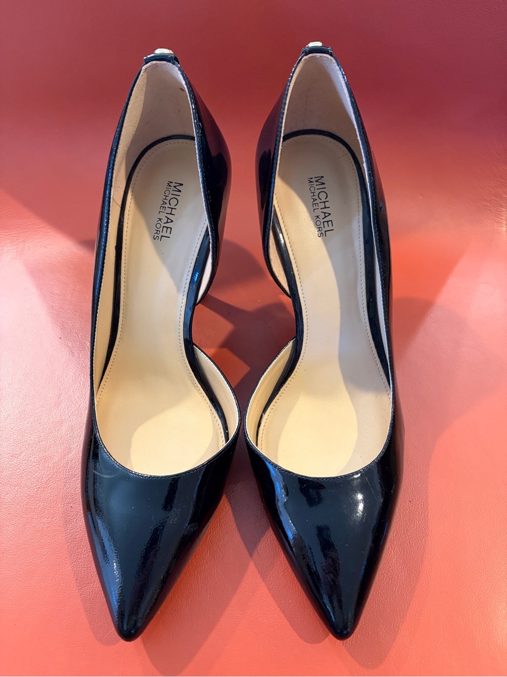 Michael Kors Black Patent Leather Pointed Toe Heels